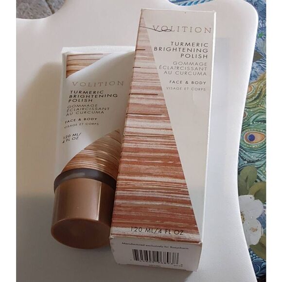 BNIB~Volition Turmeric Brightening Polish for Face & Body~4 Fl. Oz. - Picture 1 of 2
